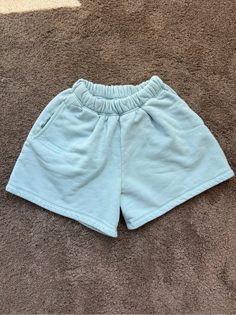 SET Active Pastel Blue Athletic Shorts with Elastic Waist